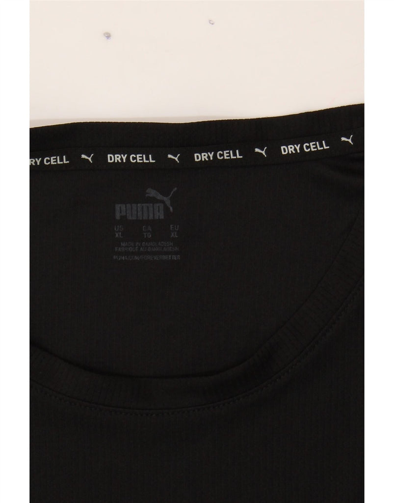 PUMA Mens Graphic T-Shirt Top XL Black Polyester Sports Vintage Puma and Second-Hand Puma from Messina Hembry 