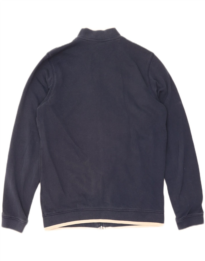 Reebok Womens Oversized Tracksuit Top Jacket UK 6 XS Navy Blue Cotton