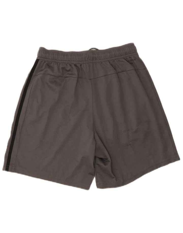 Adidas Mens Regular Fit Sport Shorts Small Grey Polyester