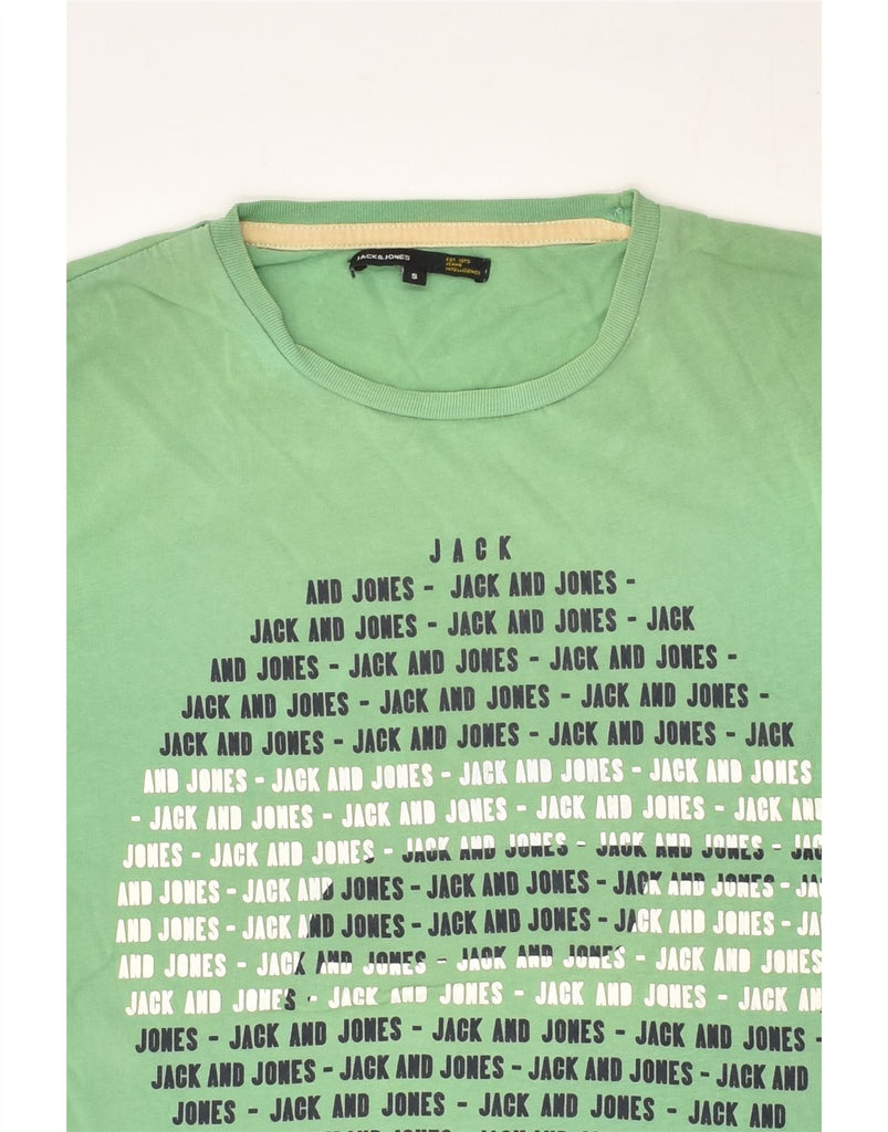 JACK & JONES Mens Graphic T-Shirt Top Small Green Cotton | Vintage Jack & Jones | Thrift | Second-Hand Jack & Jones | Used Clothing | Messina Hembry 