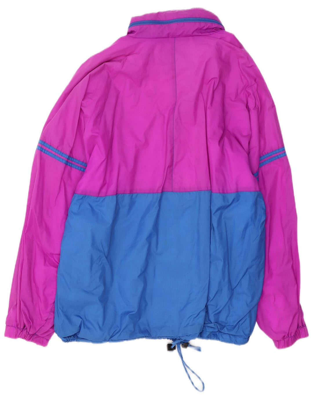 Marcel Clair Mens Hooded Rain Jacket UK 40 Large Purple Colourblock