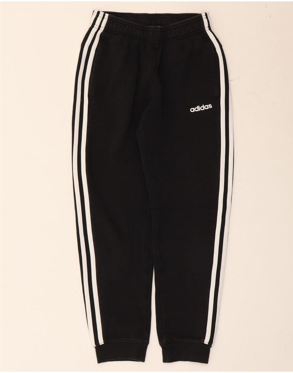 Adidas Boys Tracksuit Trousers Joggers 11-12 Years Black Cotton