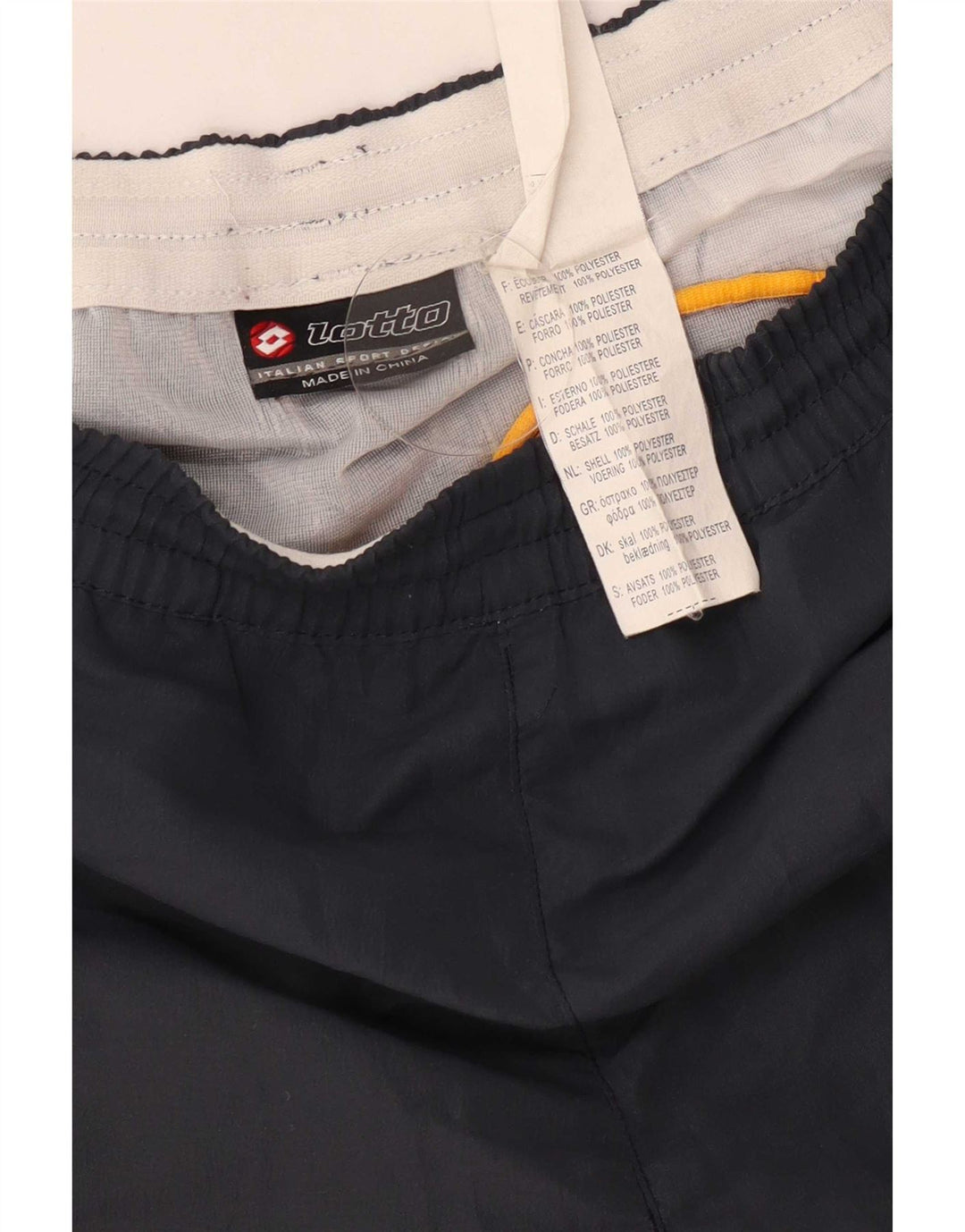 Lotto Mens Sport Shorts Large Navy Blue Colourblock Polyester