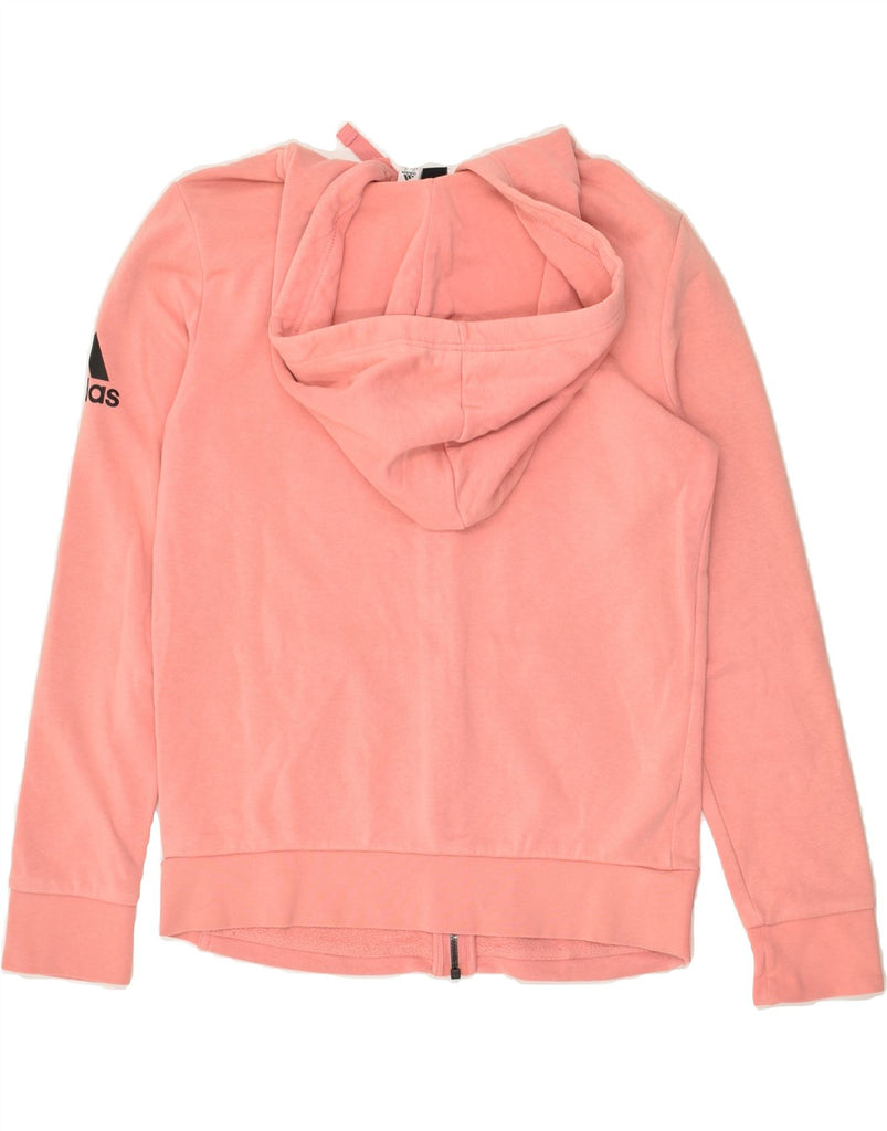 ADIDAS Womens Zip Hoodie Sweater UK 12/14 Medium Pink | Vintage Adidas | Thrift | Second-Hand Adidas | Used Clothing | Messina Hembry 