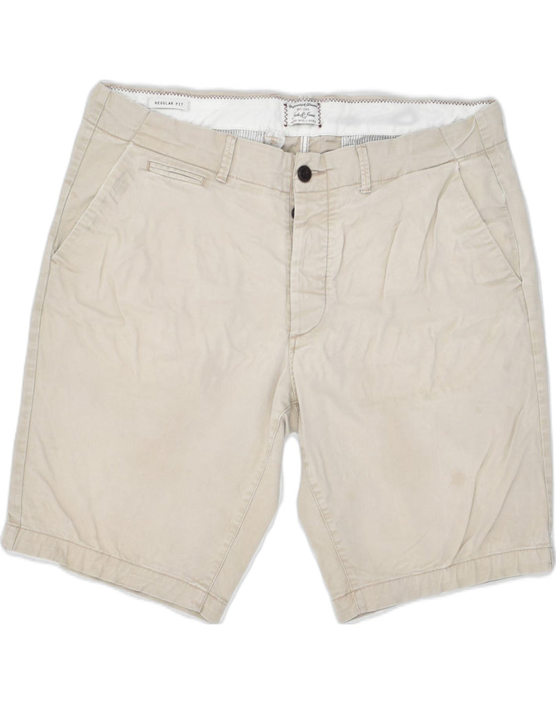 JACK & JONES Mens Chino Shorts XL W40 Grey Cotton | Vintage | Thrift | Second-Hand | Used Clothing | Messina Hembry 