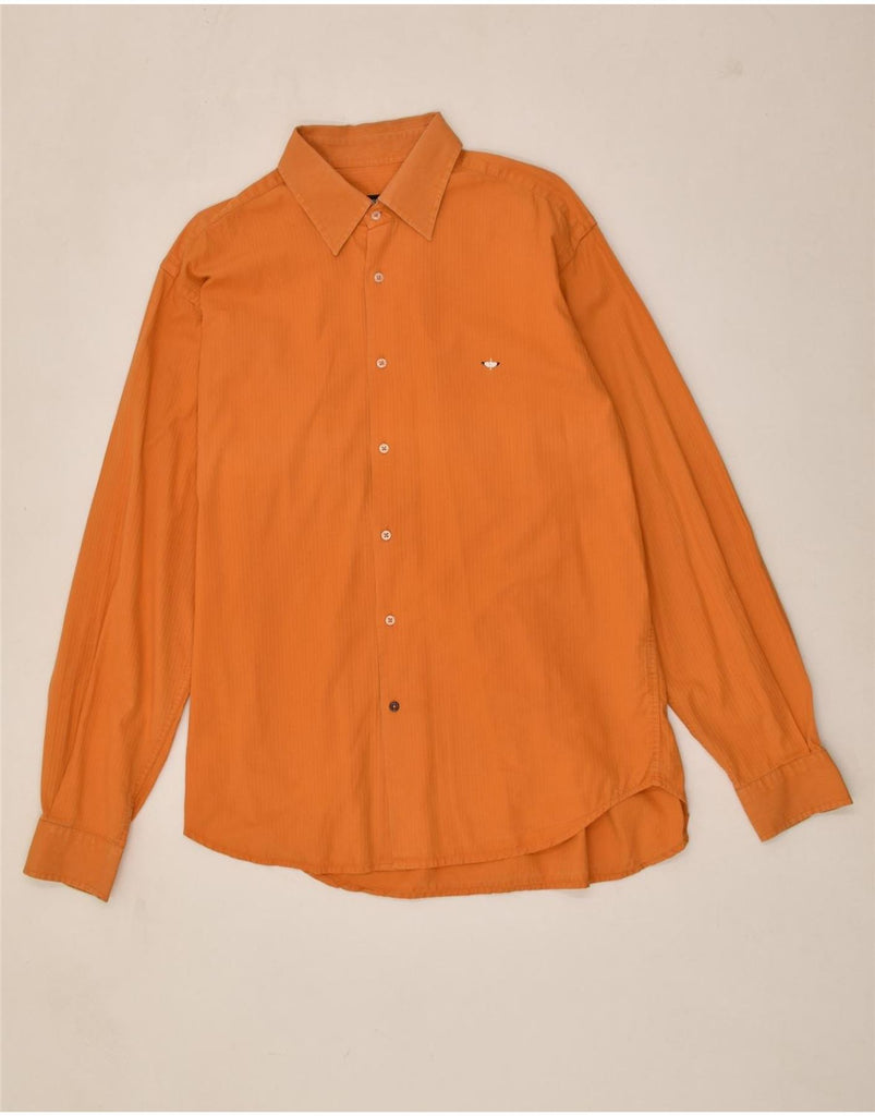 GOOSE & GANDER Mens Shirt Size 50 Medium Orange Cotton | Vintage Goose & Gander | Thrift | Second-Hand Goose & Gander | Used Clothing | Messina Hembry 