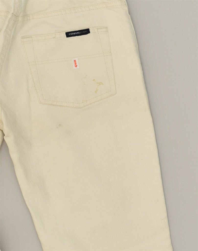 CERRUTI Womens Graphic Bootcut Jeans W28 L32 White Cotton | Vintage Cerruti | Thrift | Second-Hand Cerruti | Used Clothing | Messina Hembry 