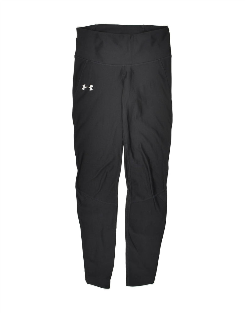 UNDER ARMOUR Womens Leggings UK 10 Small Black | Vintage Under Armour | Thrift | Second-Hand Under Armour | Used Clothing | Messina Hembry 