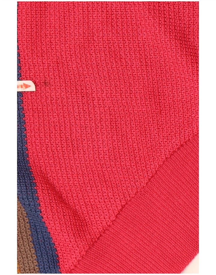 Sonya Womens Oversized Crew Neck Jumper Sweater UK 10 Small Pink Striped