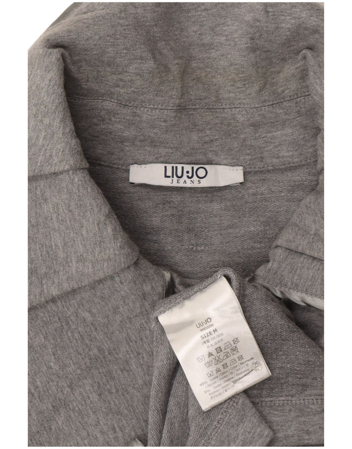 Liu Jo Womens Cardigan Top UK 12 Medium Grey Cotton