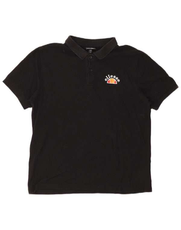 Ellesse Mens Polo Shirt XL Black Cotton