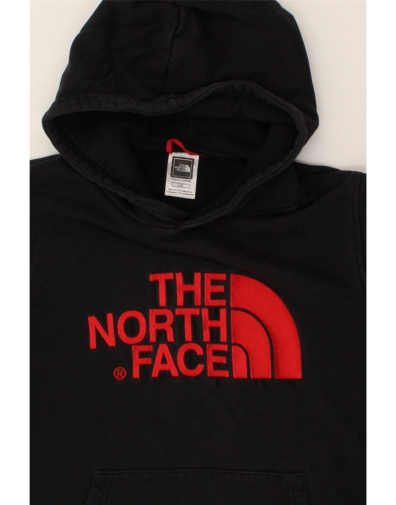 THE NORTH FACE Boys Graphic Hoodie Jumper 11-12 Years Large Black Cotton | Vintage The North Face | Thrift | Second-Hand The North Face | Used Clothing | Messina Hembry 
