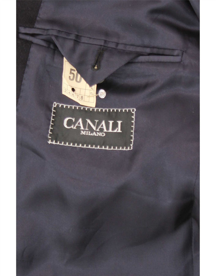 Canali Mens 2 Button Blazer Jacket IT 50 Large Navy Blue