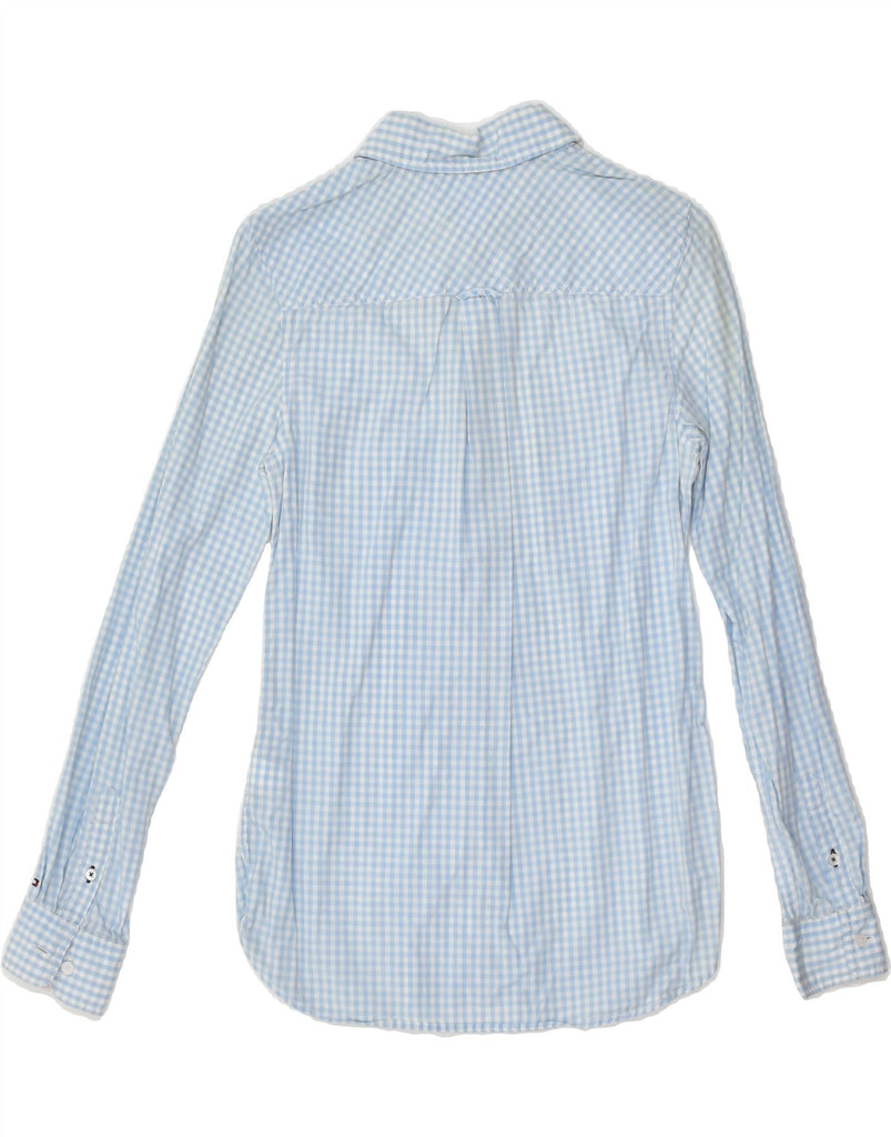 TOMMY HILFIGER Womens Regular Fit Shirt US 4 Small Blue Check Cotton | Vintage Tommy Hilfiger | Thrift | Second-Hand Tommy Hilfiger | Used Clothing | Messina Hembry 