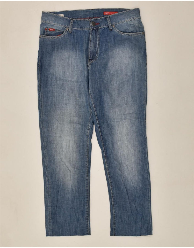 RIFLE Mens Straight Jeans W31 L29 Blue Cotton | Vintage Rifle | Thrift | Second-Hand Rifle | Used Clothing | Messina Hembry 