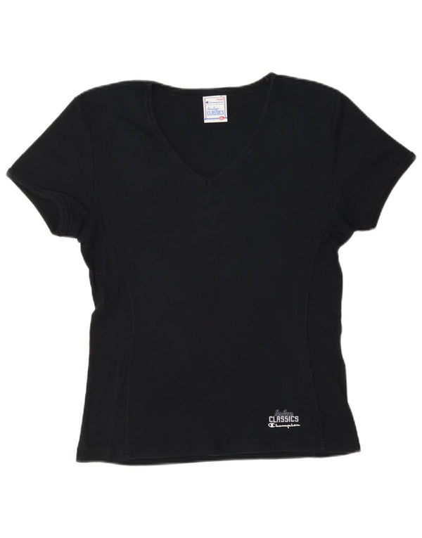 Champion Womens Heritage Classics T-Shirt Top UK 18 XL Navy Blue Cotton