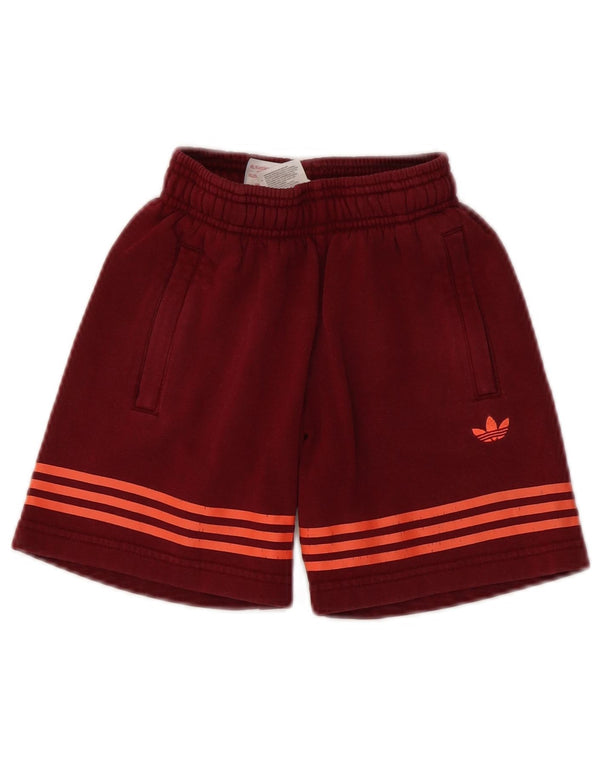Adidas Boys Sport Shorts 4-5 Years Burgundy Cotton