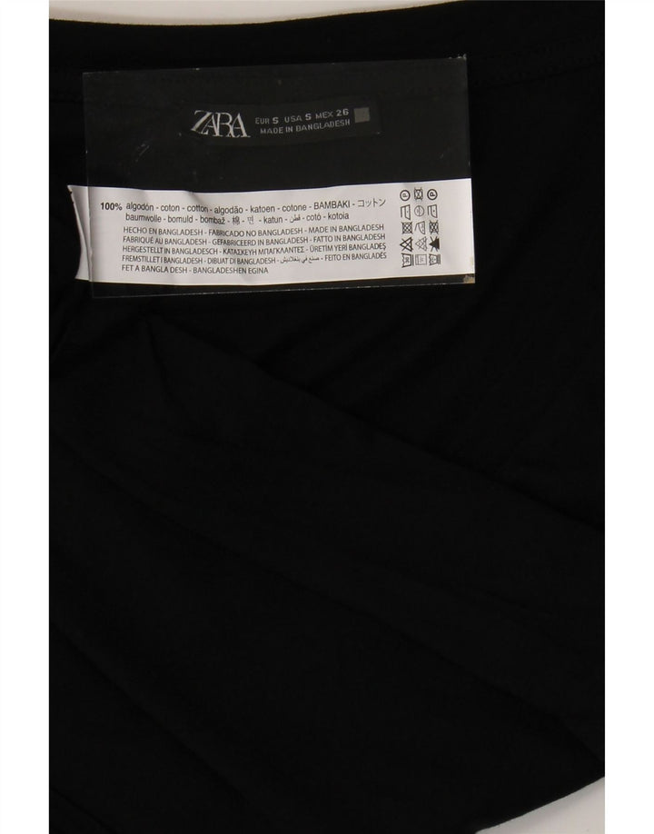 ZARA Mens T-Shirt Top Small Black Cotton Vintage Zara and Second-Hand Zara from Messina Hembry 