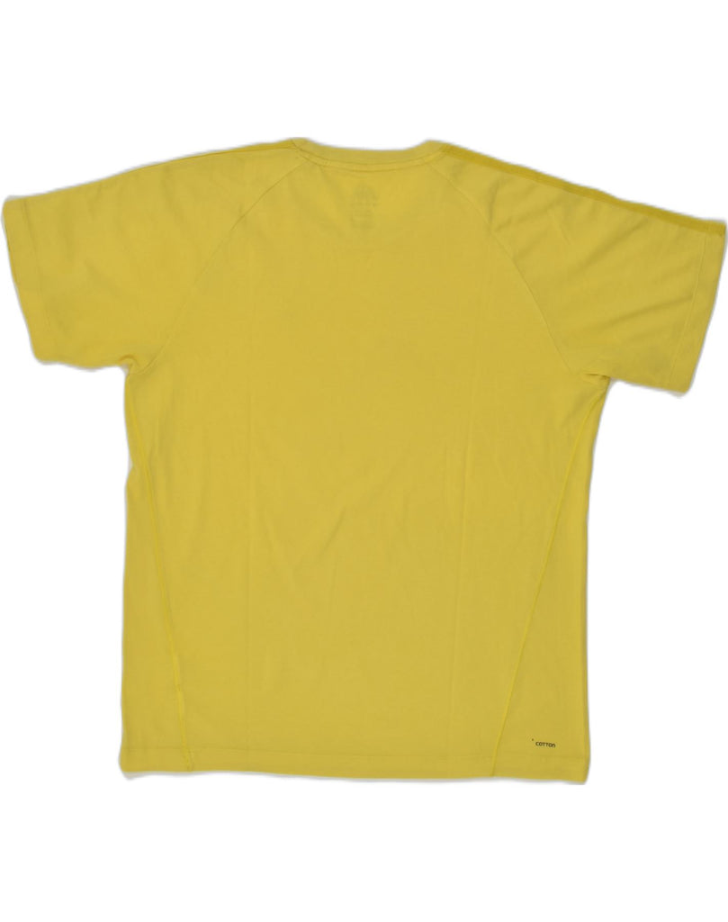 ADIDAS Mens Clima 365 T-Shirt Top Medium Yellow Cotton | Vintage Adidas | Thrift | Second-Hand Adidas | Used Clothing | Messina Hembry 