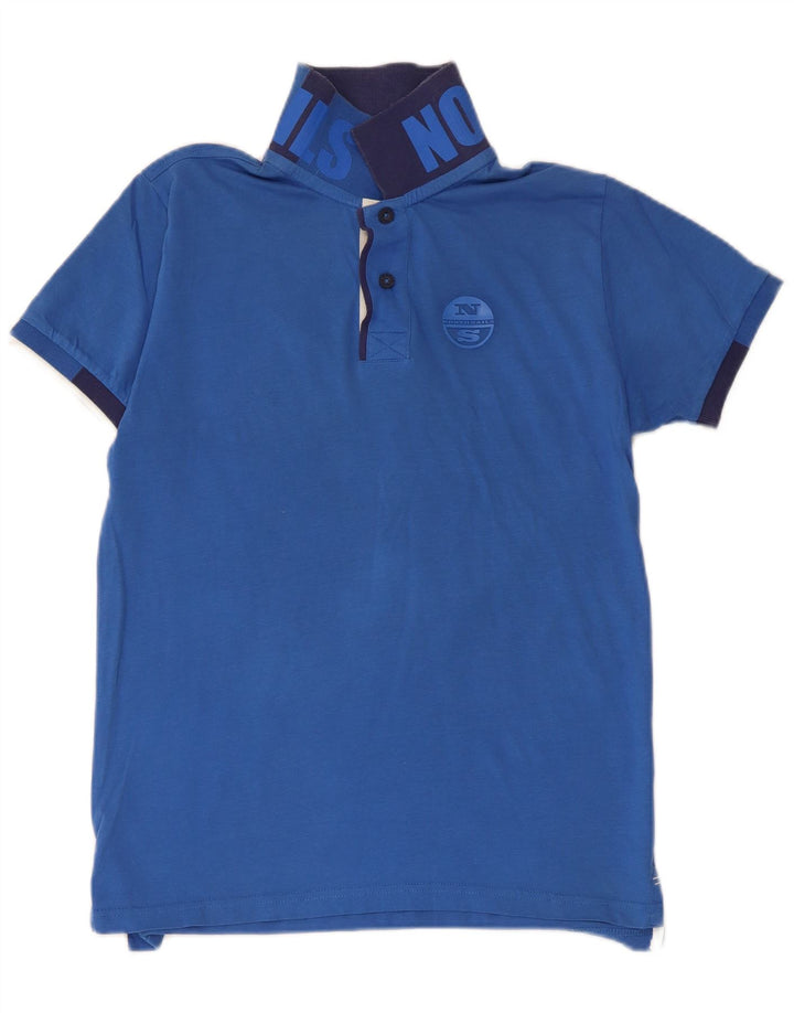 NORTH SAILS Mens Graphic Polo Shirt Small Blue