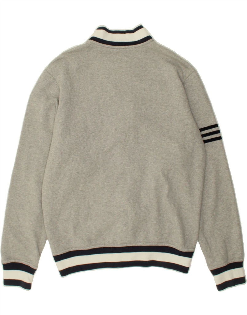 ADIDAS Mens Varsity Jacket UK 38 Medium Grey Polyester | Vintage Adidas | Thrift | Second-Hand Adidas | Used Clothing | Messina Hembry 
