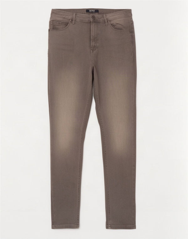 Marks & Spencer Womens Skinny Jeans UK 12 Medium W32 L30 Grey Cotton