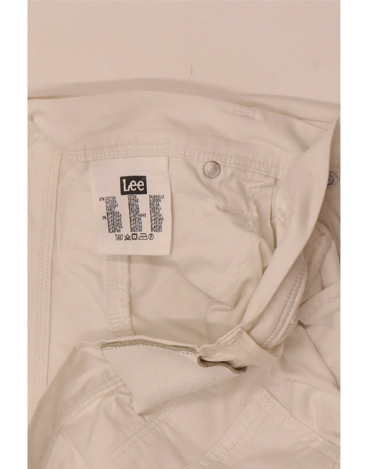Lee Womens Enka Bermuda Shorts W32 Large White Cotton