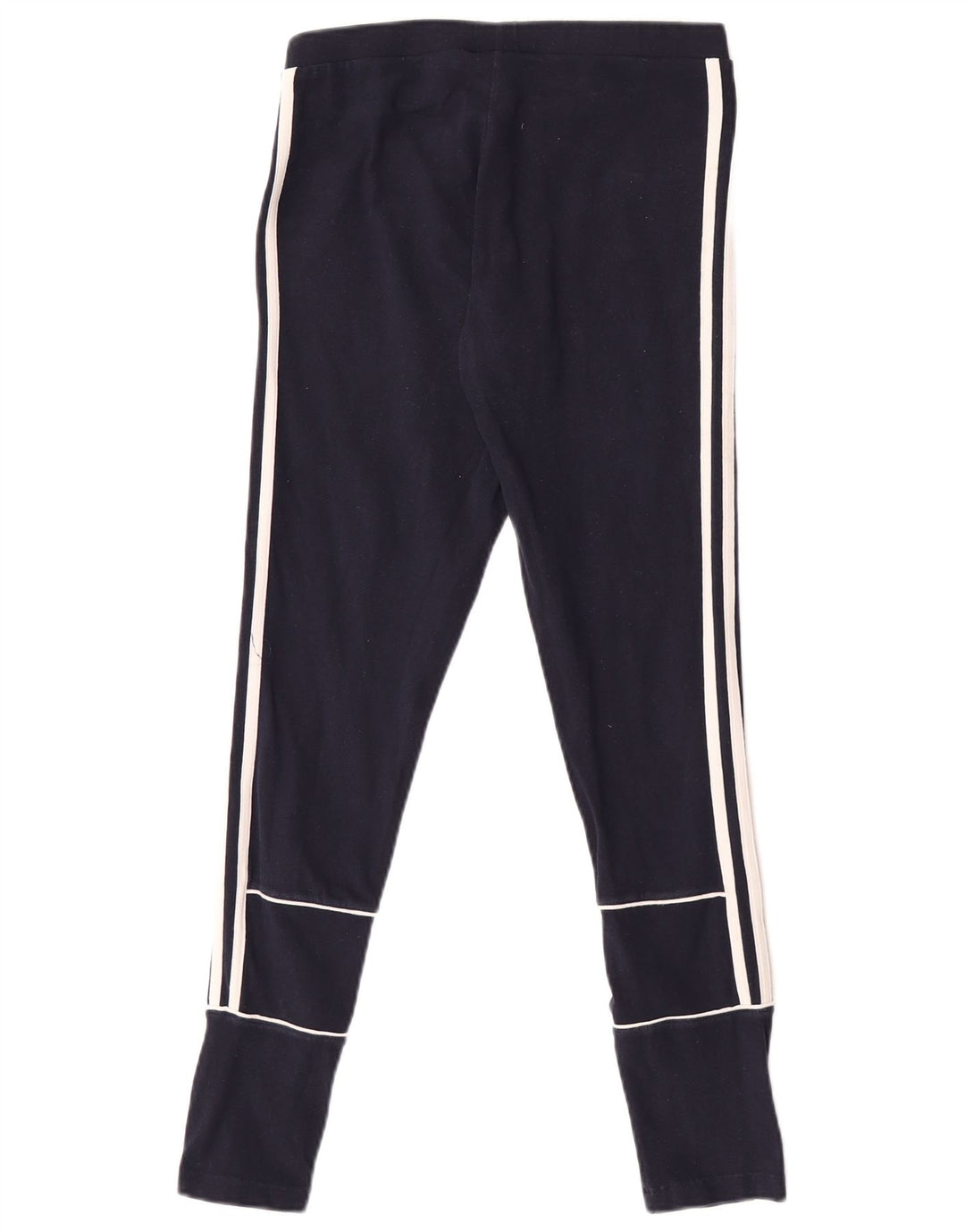 Adidas Womens Leggings UK 10 Small Navy Blue Cotton