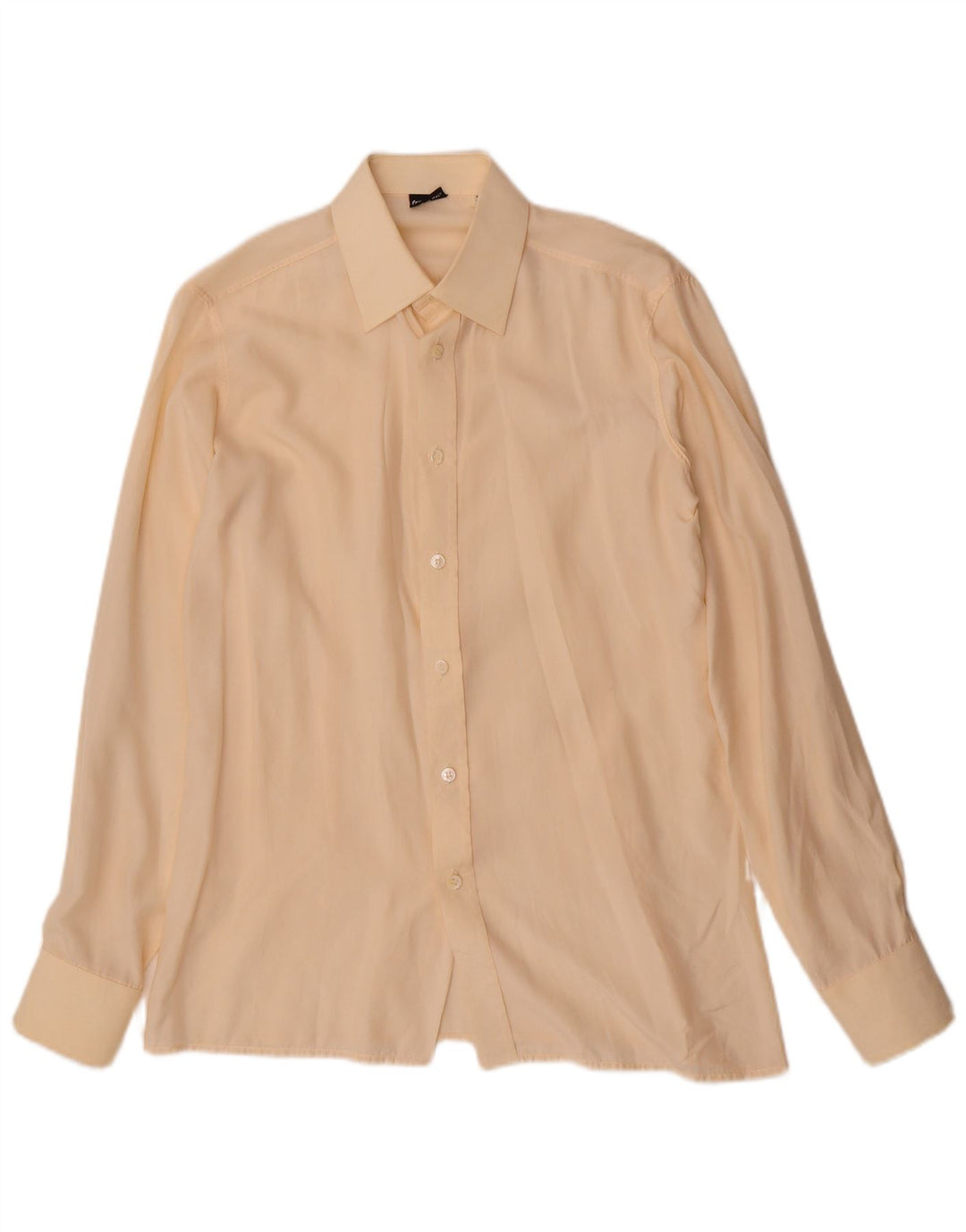Vintage Mens Shirt Size 37 14 1/2 Small Beige