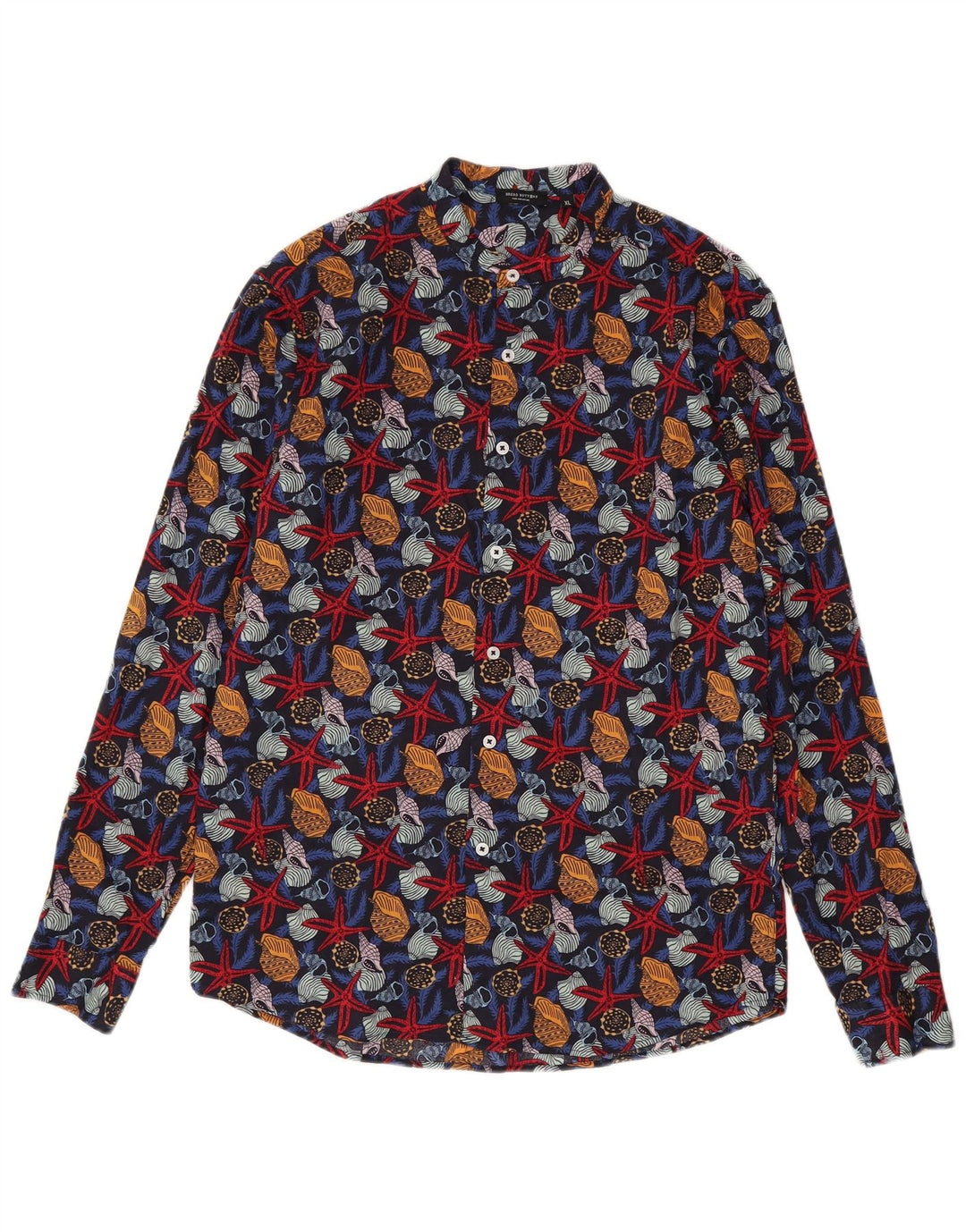 Bread & Buttons Mens Shirt XL Multicoloured Animal Print Cotton