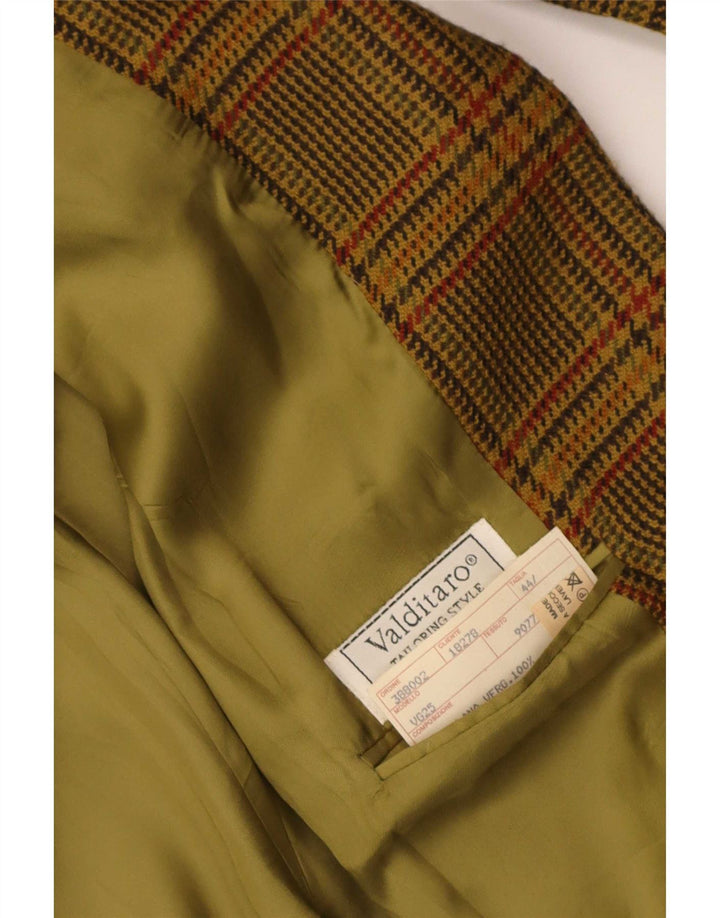 Valditaro Womens 2 Button Blazer Jacket IT 44 Medium Brown Houndstooth