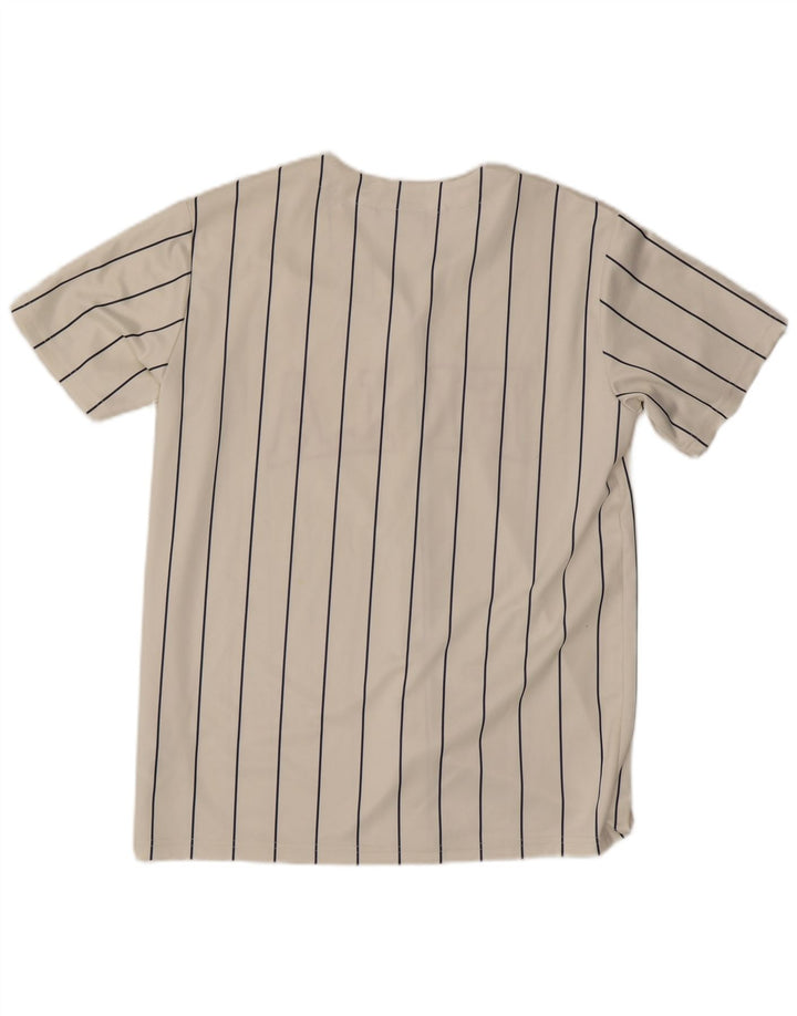 Fila Womens Graphic Oversized Jersey Top UK 10 Small White Striped