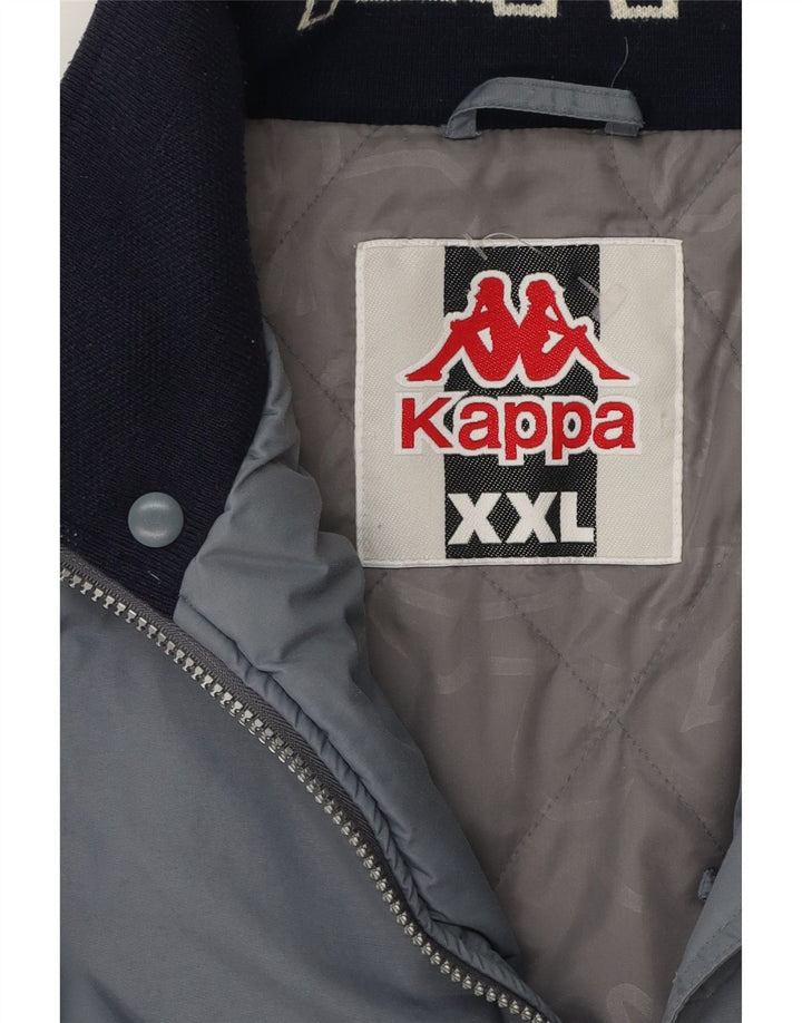 Kappa Mens Padded Jacket UK 44 2XL Grey Sports