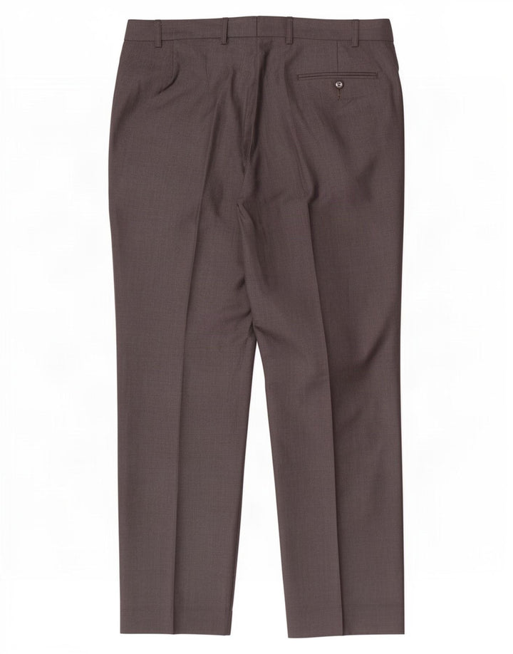 Marks & Spencer Mens Autograph Straight Suit Trousers W36 L31 Grey Wool