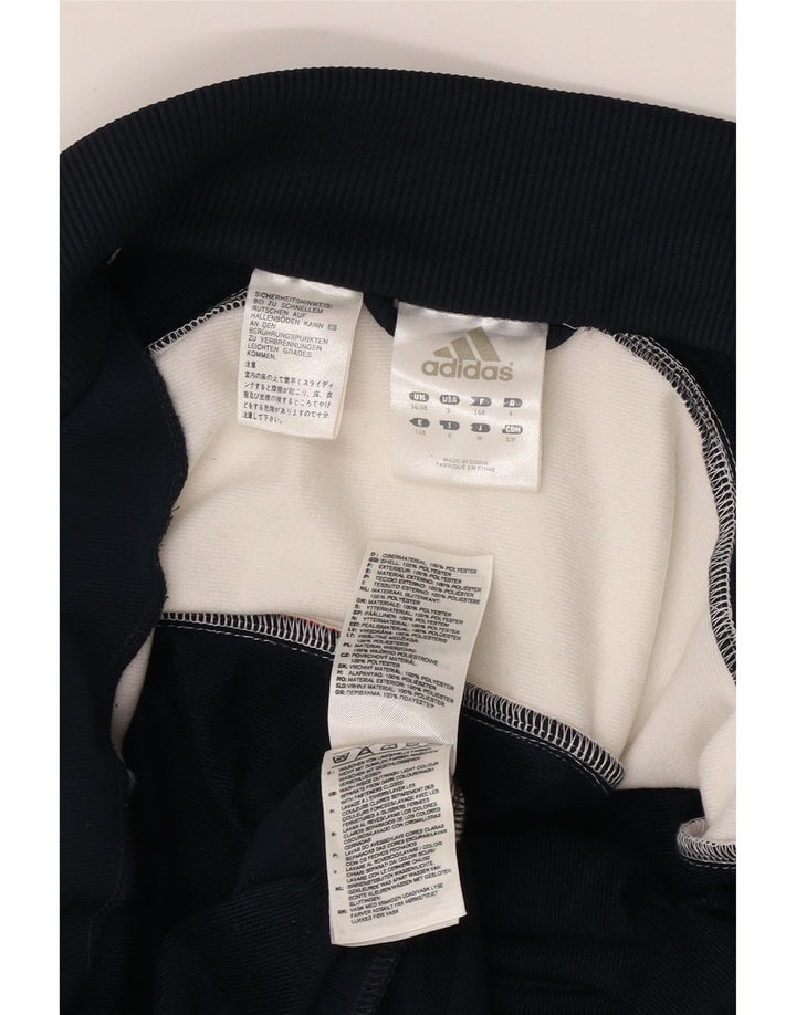ADIDAS Mens Tracksuit Top Jacket UK 36/38 Small Navy Blue Colourblock