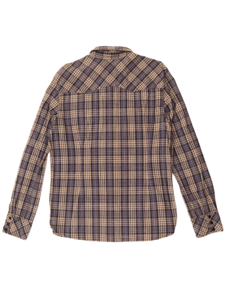 Levi's Mens Slim Fit Shirt Large Blue Check Cotton