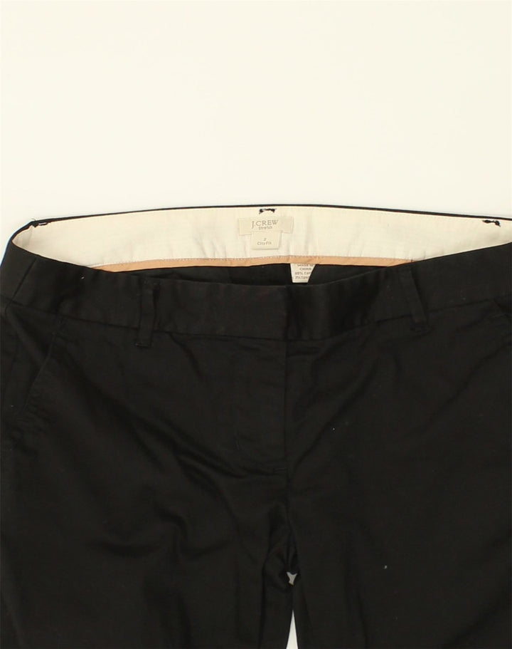 J. CREW Womens City Fit Slim Chino Trousers US 2 XS W30 L26 Black Cotton | Vintage J. Crew | Thrift | Second-Hand J. Crew | Used Clothing | Messina Hembry 