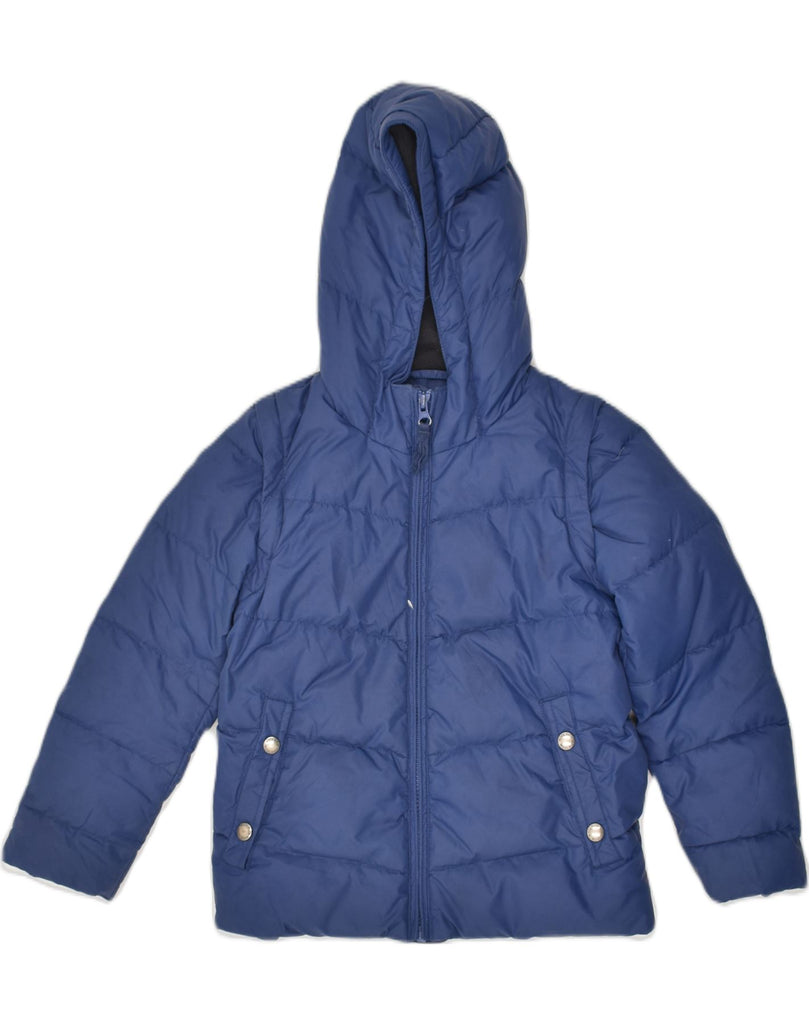 WOOLRICH Boys Hooded Padded Jacket 5-6 Years Blue Polyester | Vintage Woolrich | Thrift | Second-Hand Woolrich | Used Clothing | Messina Hembry 