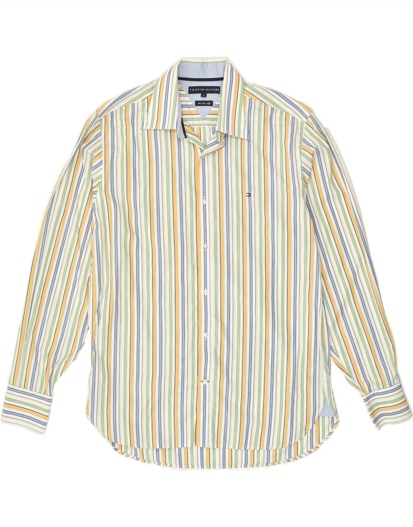 TOMMY HILFIGER Mens Shirt Medium Multicoloured Striped Cotton Vintage Tommy Hilfiger and Second-Hand Tommy Hilfiger from Messina Hembry 