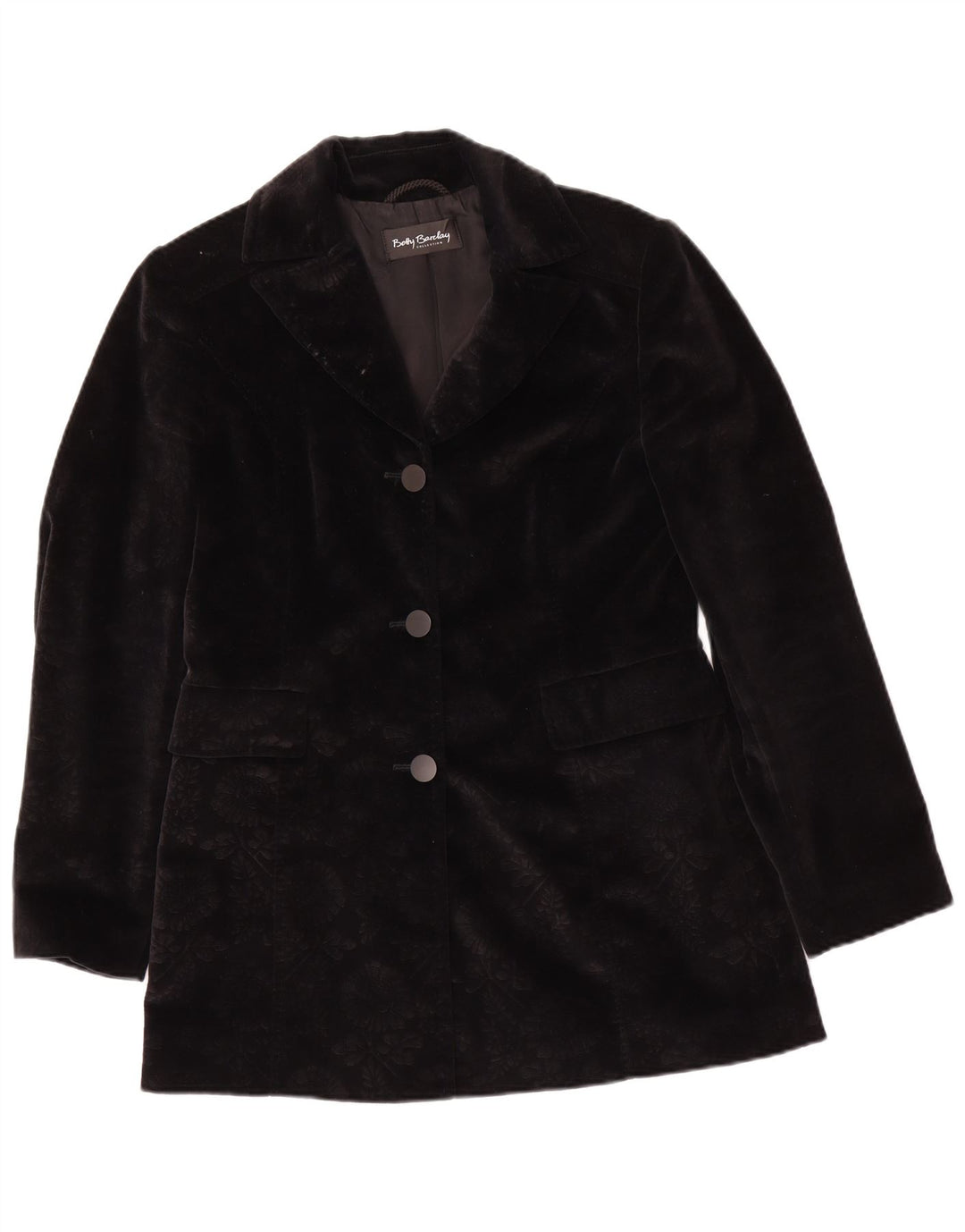 Betty Barclay Womens 3 Button Blazer Jacket UK 12 Medium Black Floral