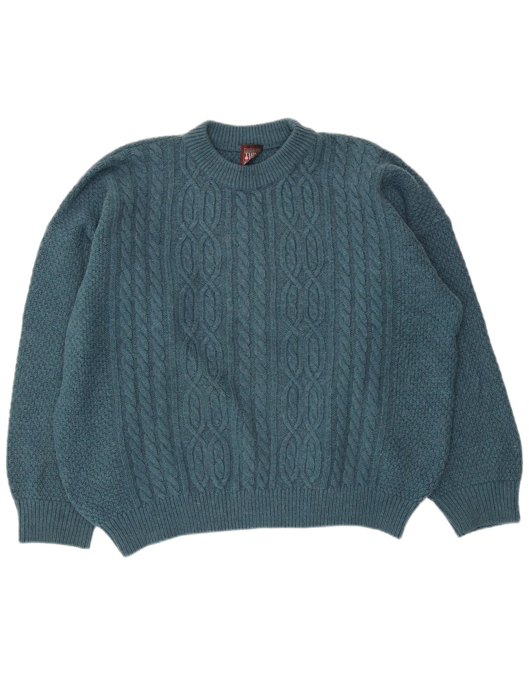 Think Pink Womens Crew Neck Jumper Sweater UK 20 2XL Blue
