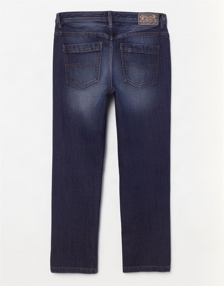 Diesel Mens Braddo Straight Jeans W32 L32 Blue Cotton