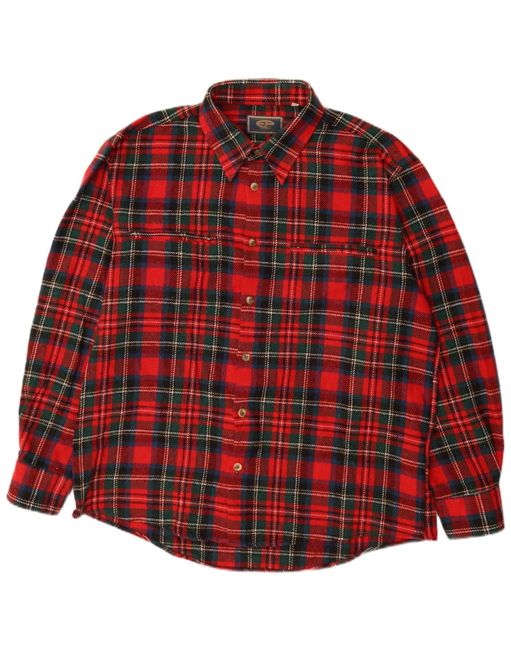 EUROPEAN PROJECT Mens Flannel Shirt XL Red Check