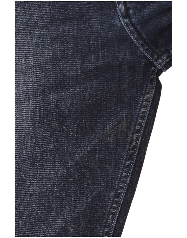 French Connection Mens Distressed Slim Jeans W36 L28 Navy Blue Cotton