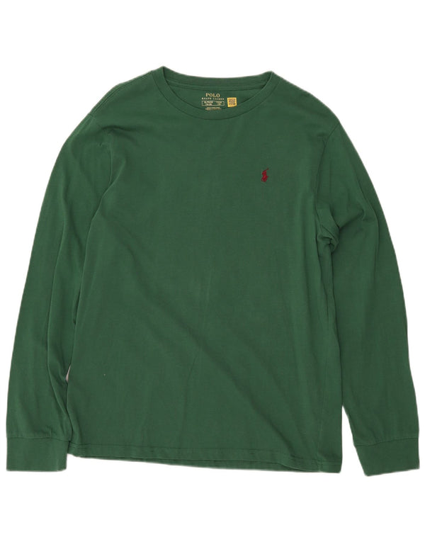 POLO RALPH LAUREN Boys Top Long Sleeve 15-16 Years XL Green