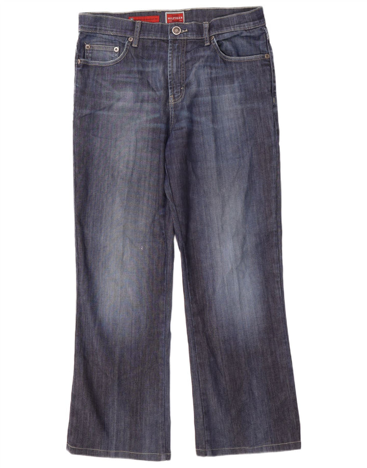 Tommy Hilfiger Mens Bootcut Jeans W34 L29 Navy Blue Cotton