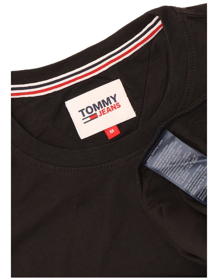 TOMMY HILFIGER Mens T-Shirt Top Medium Black Cotton