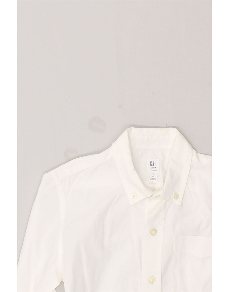 GAP Boys Shirt 7-8 Years Medium  White Cotton | Vintage Gap | Thrift | Second-Hand Gap | Used Clothing | Messina Hembry 