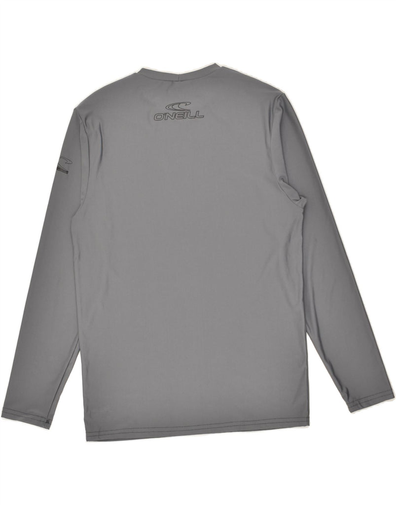 O'NEILL Mens Slim Fit Graphic Top Long Sleeve Small Grey Polyester | Vintage O'Neill | Thrift | Second-Hand O'Neill | Used Clothing | Messina Hembry 