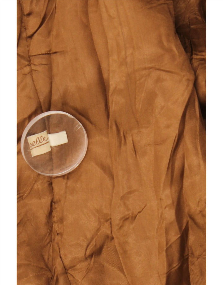 Vintage Mens Leather Coat IT 52 XL Brown Leather